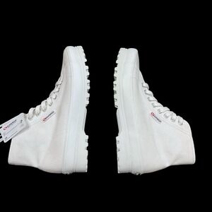 Superga White Alpina High Top Canvas Lace Up Sneakers Size 7.5 NWT